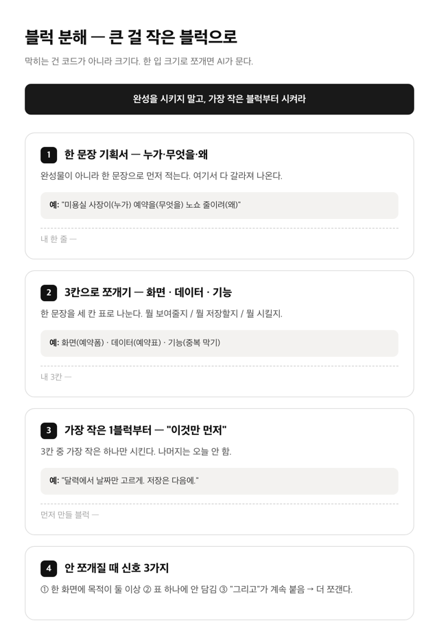 블럭 분해 치트시트 · 큰 걸 작은 블럭으로